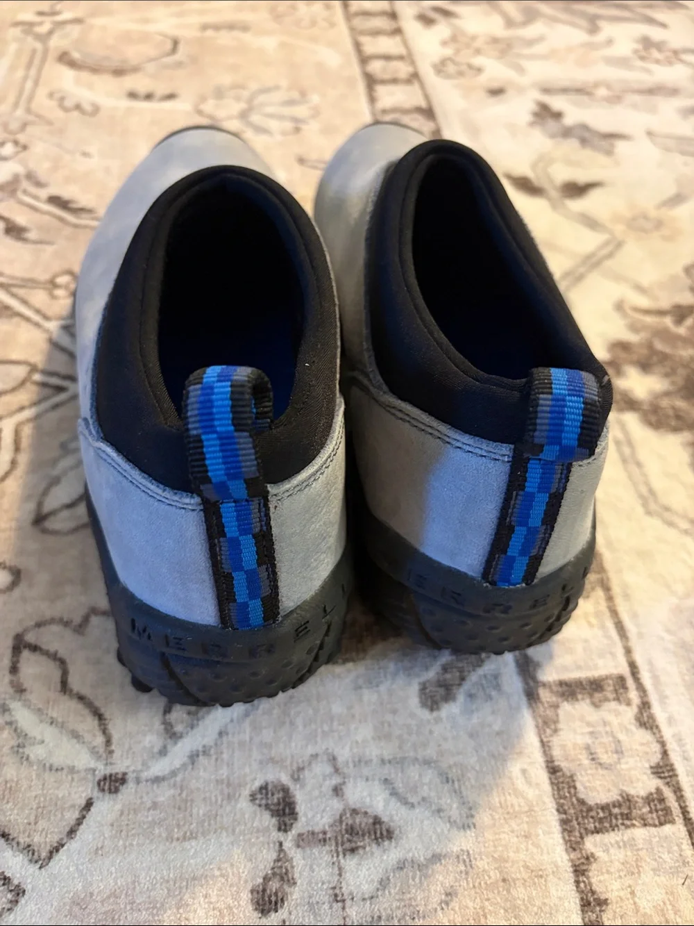 Merrell Men's Slip-On Rain Snow Shoe in Light grayish Blue and Black
